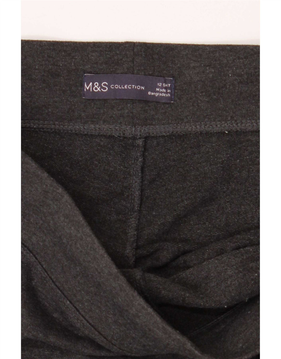 Marks & Spencer Womens Tracksuit Trousers UK 12 Medium Grey Cotton