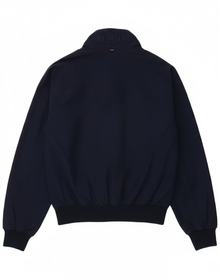 HENRI LLOYD Mens Bomber Jacket UK 36 Small Navy Blue Cotton