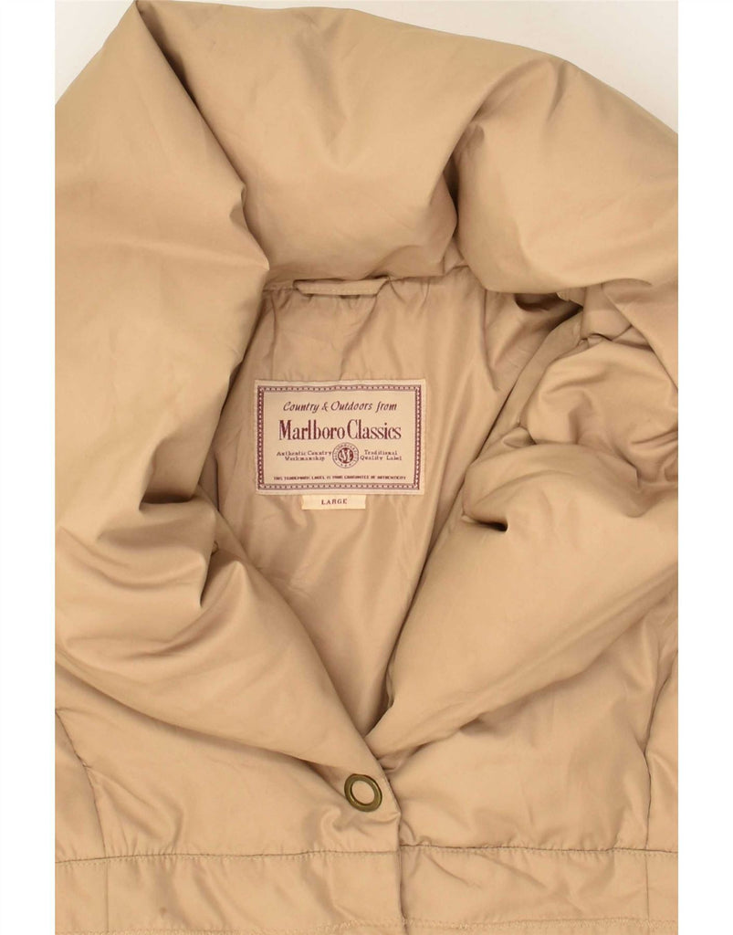 MARLBORO CLASSICS Womens Padded Coat UK 16 Large Beige Polyester Vintage Marlboro Classics and Second-Hand Marlboro Classics from Messina Hembry 