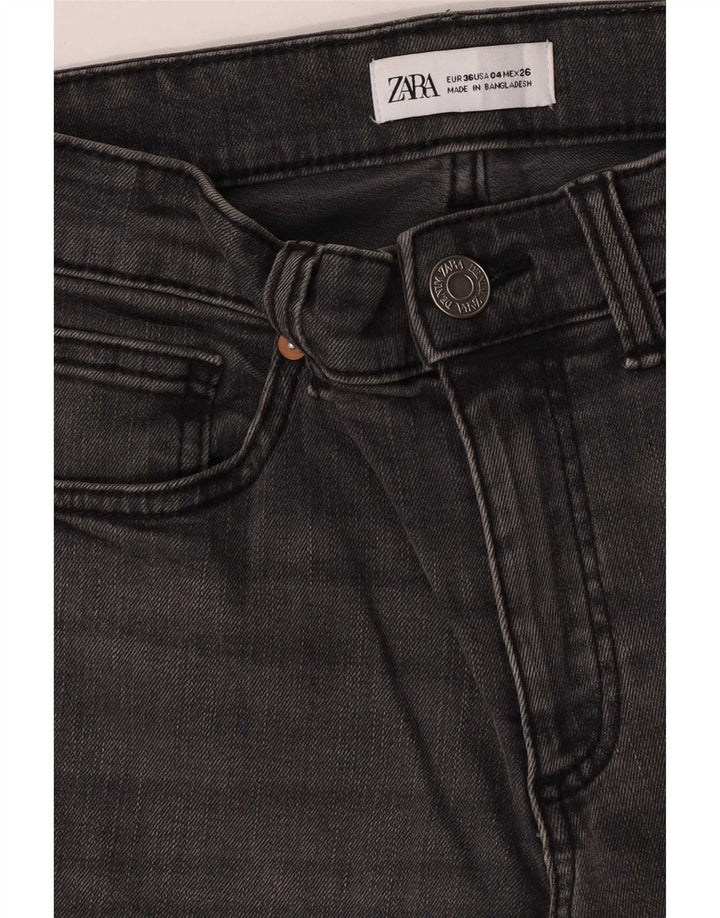 Zara Womens Flared Jeans EU 36 XS W26 L26 Grey