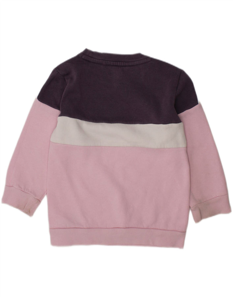 ADIDAS Baby Girls Sweatshirt Jumper 18-24 Months Pink Colourblock Cotton Vintage Adidas and Second-Hand Adidas from Messina Hembry 
