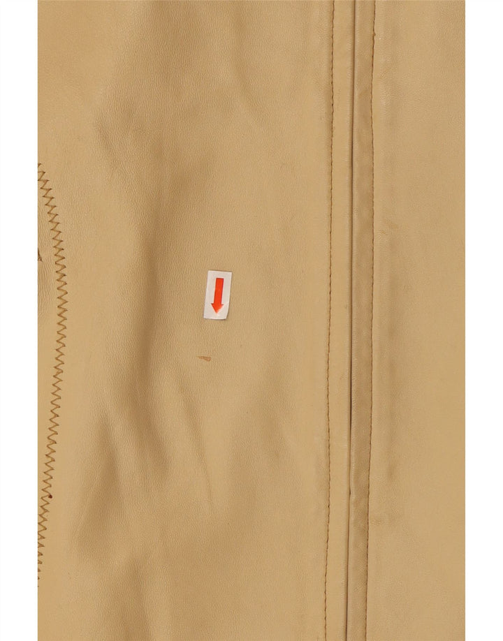 Conbipel Womens Leather Jacket IT 48 XL Beige Leather