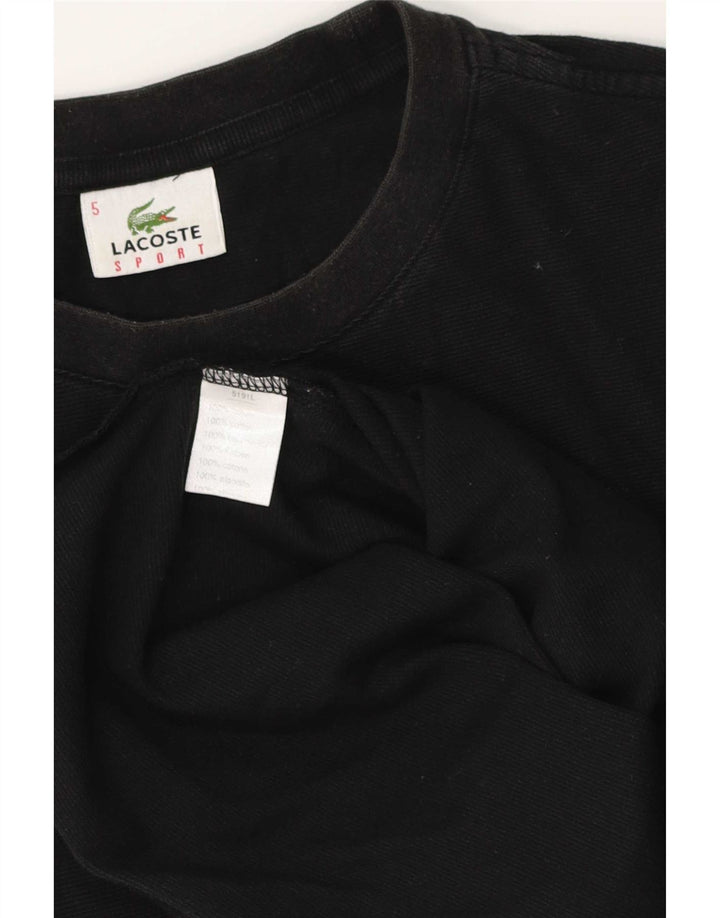 Lacoste Mens T-Shirt Top Size 5 Large Black Cotton