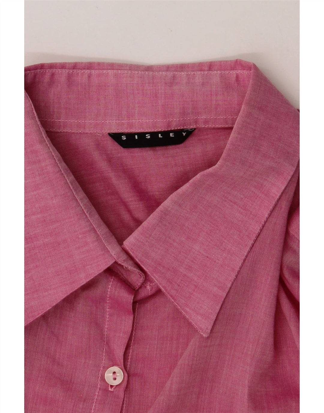 SISLEY Womens 3/4 Sleeve Shirt UK 14 Large Pink Vintage Sisley and Second-Hand Sisley from Messina Hembry 