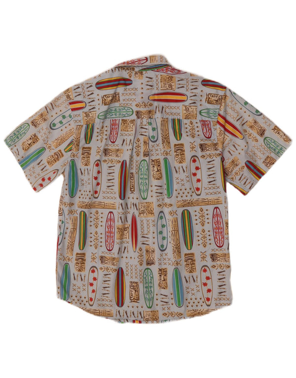 Old Navy Boys Abstract Pattern Shirt 14-15 Years XL Blue Hawaiian