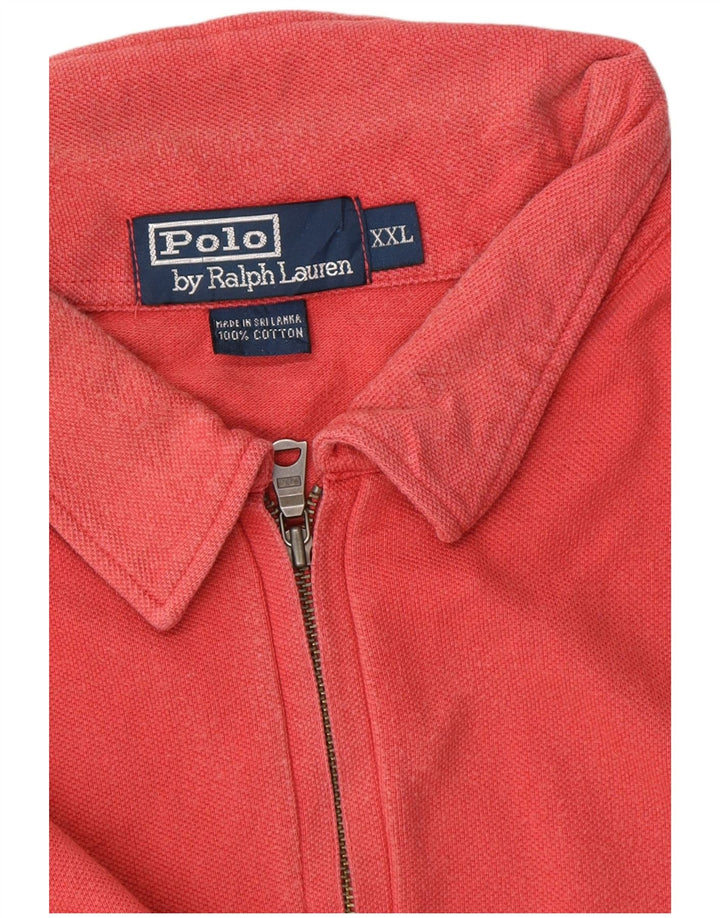 POLO RALPH LAUREN Mens Polo Shirt 2XL Red Cotton