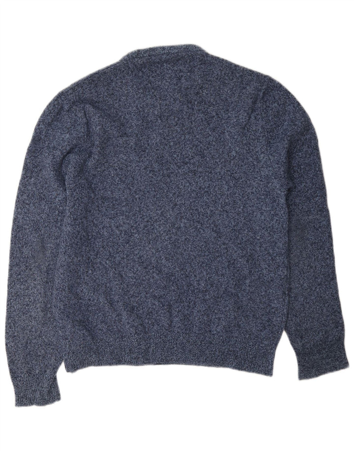 Jack Wills Mens Crew Neck Jumper Sweater Large Blue Flecked Wool