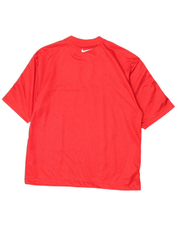 Nike Mens T-Shirt Top UK 45/47 XL Red Colourblock Polyester