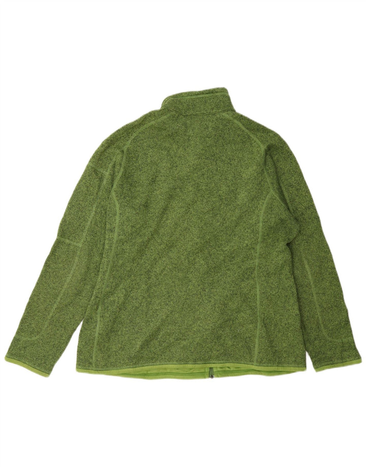 Patagonia Mens Tracksuit Top Jacket XL Green Flecked Polyester