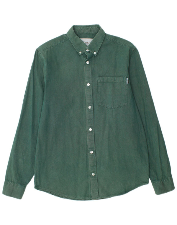 Carhartt Mens Shirt Small Green Cotton