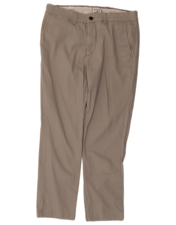Jack & Jones Mens Marco Slim Chino Trousers W30 L25 Grey