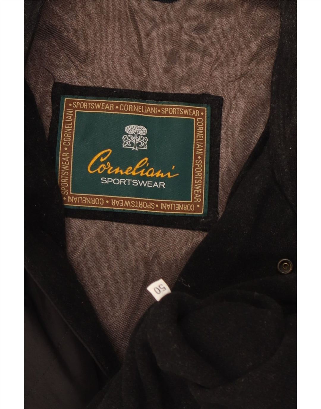 Corneliani Mens Quilted Jacket IT 50 Large Black Classic