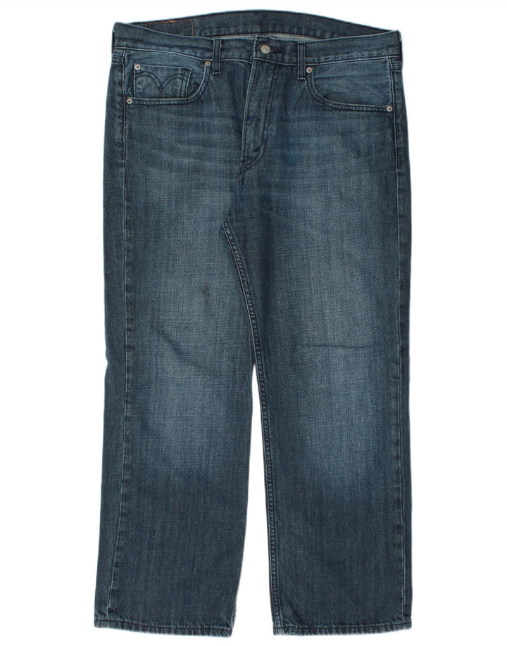 LEVI'S Mens 506 Straight Jeans W36 L28 Blue Cotton