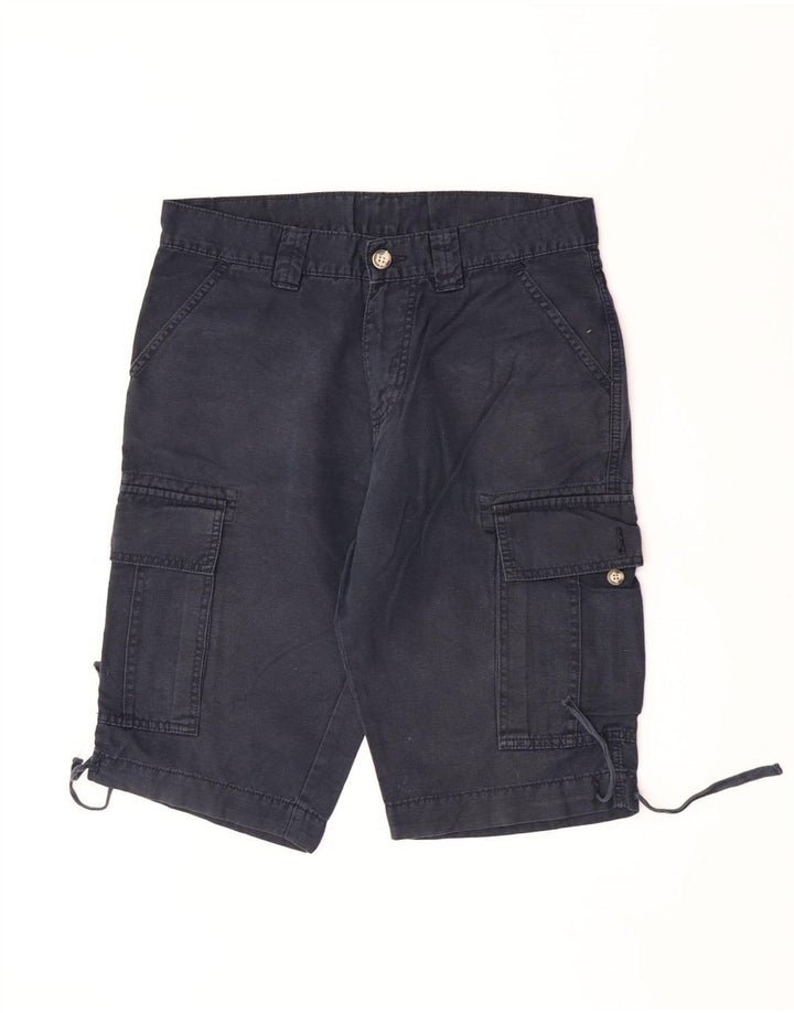 Slam Mens Cargo Shorts IT 46 Small W30  Navy Blue Cotton