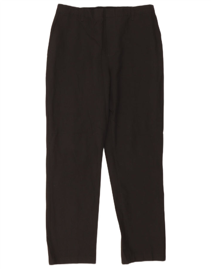 Marks & Spencer Boys Slim Suit Trousers 15-16 Years W32 L30 Black Polyester