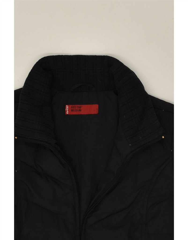 LEVI'S Womens Padded Jacket UK 14 Medium Black Vintage Levi's and Second-Hand Levi's from Messina Hembry 