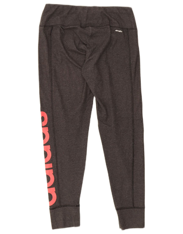 Adidas Womens Climalite Tracksuit Trousers Joggers UK 12/14 Medium Grey