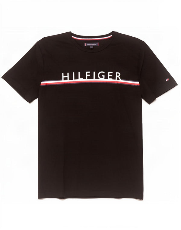 Tommy Hilfiger Mens Graphic T-Shirt Top XL Black Cotton