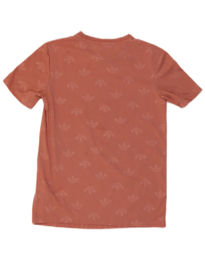 Adidas Womens Graphic T-Shirt Top UK 8 Small Pink Polyester