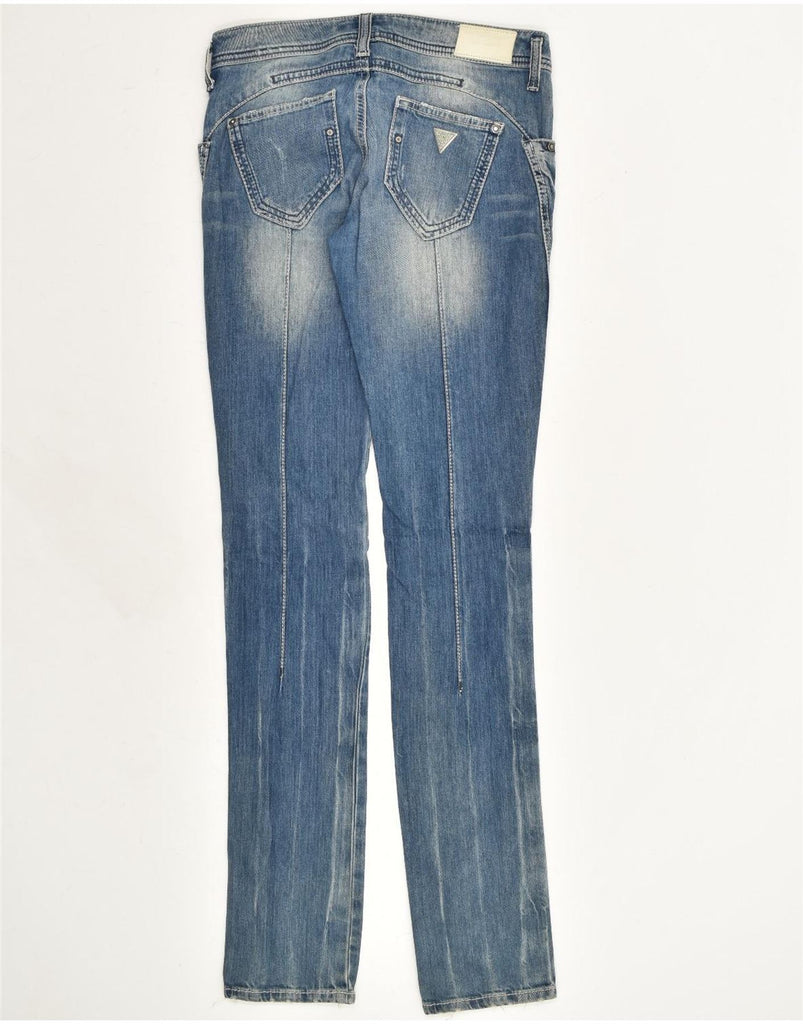 GUESS Womens Low Waist Skinny Jeans W28 L34 Blue Cotton | Vintage Guess | Thrift | Second-Hand Guess | Used Clothing | Messina Hembry 