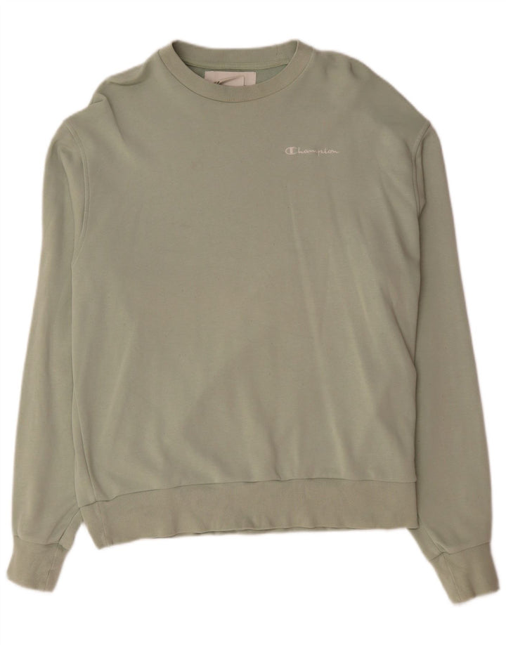 Champion Mens Sweatshirt Jumper Medium Green Cotton