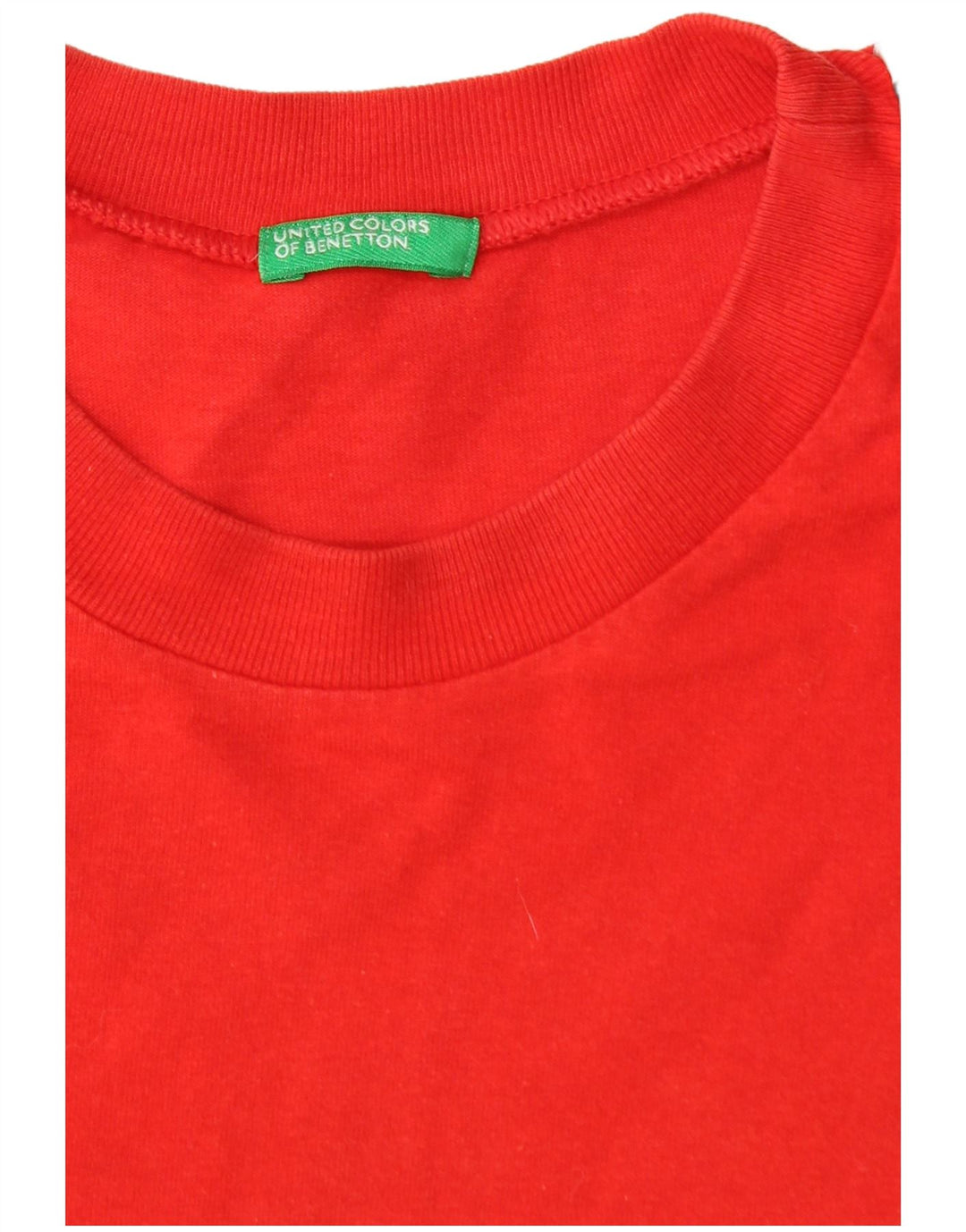 BENETTON Mens Graphic T-Shirt Top Medium Red