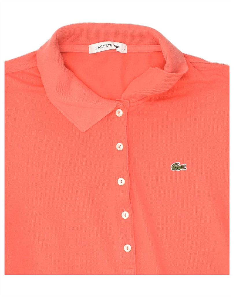 LACOSTE Womens Polo Shirt Size 42 Large Orange Cotton | Vintage Lacoste | Thrift | Second-Hand Lacoste | Used Clothing | Messina Hembry 