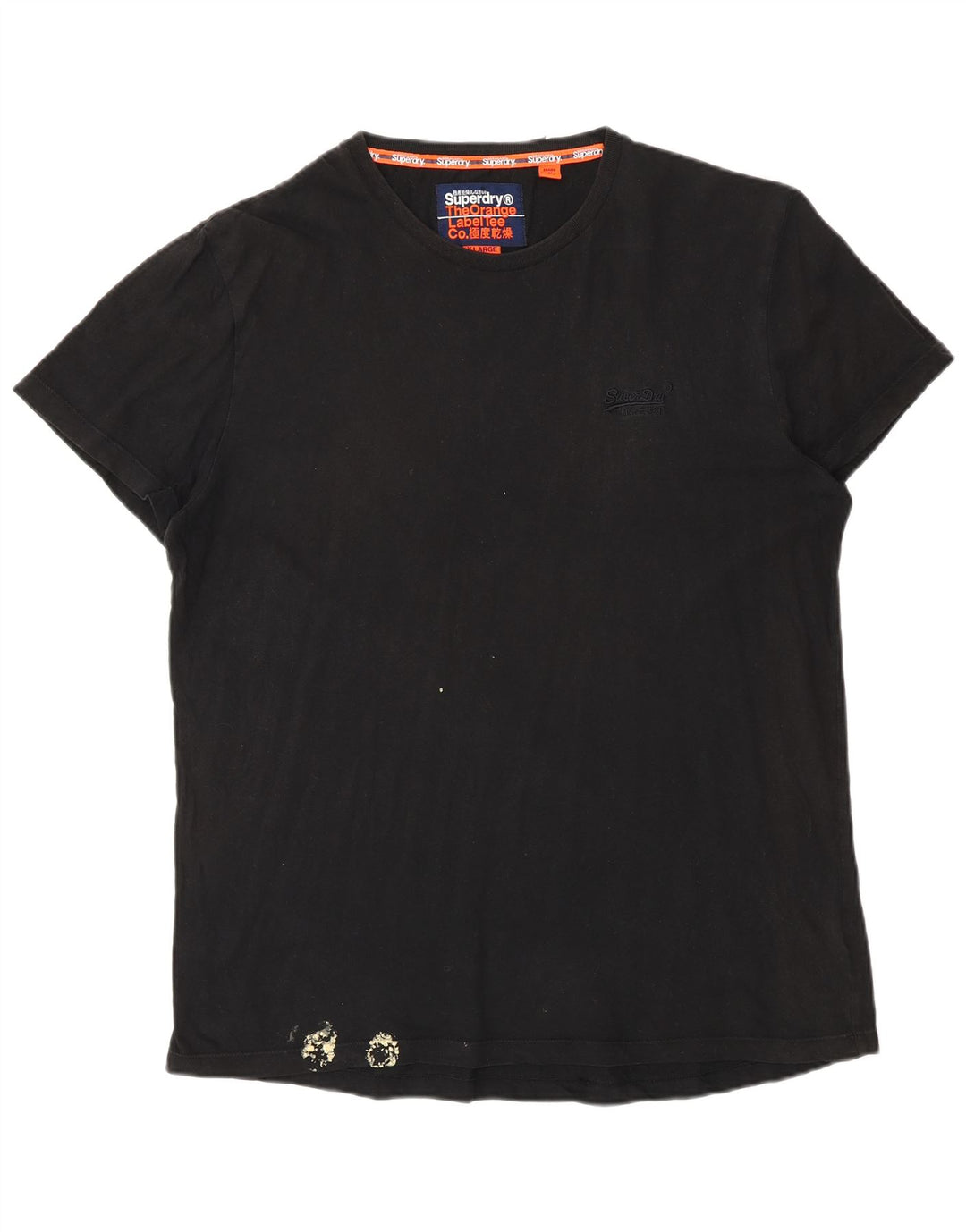 Superdry Mens T-Shirt Top XL Black Cotton