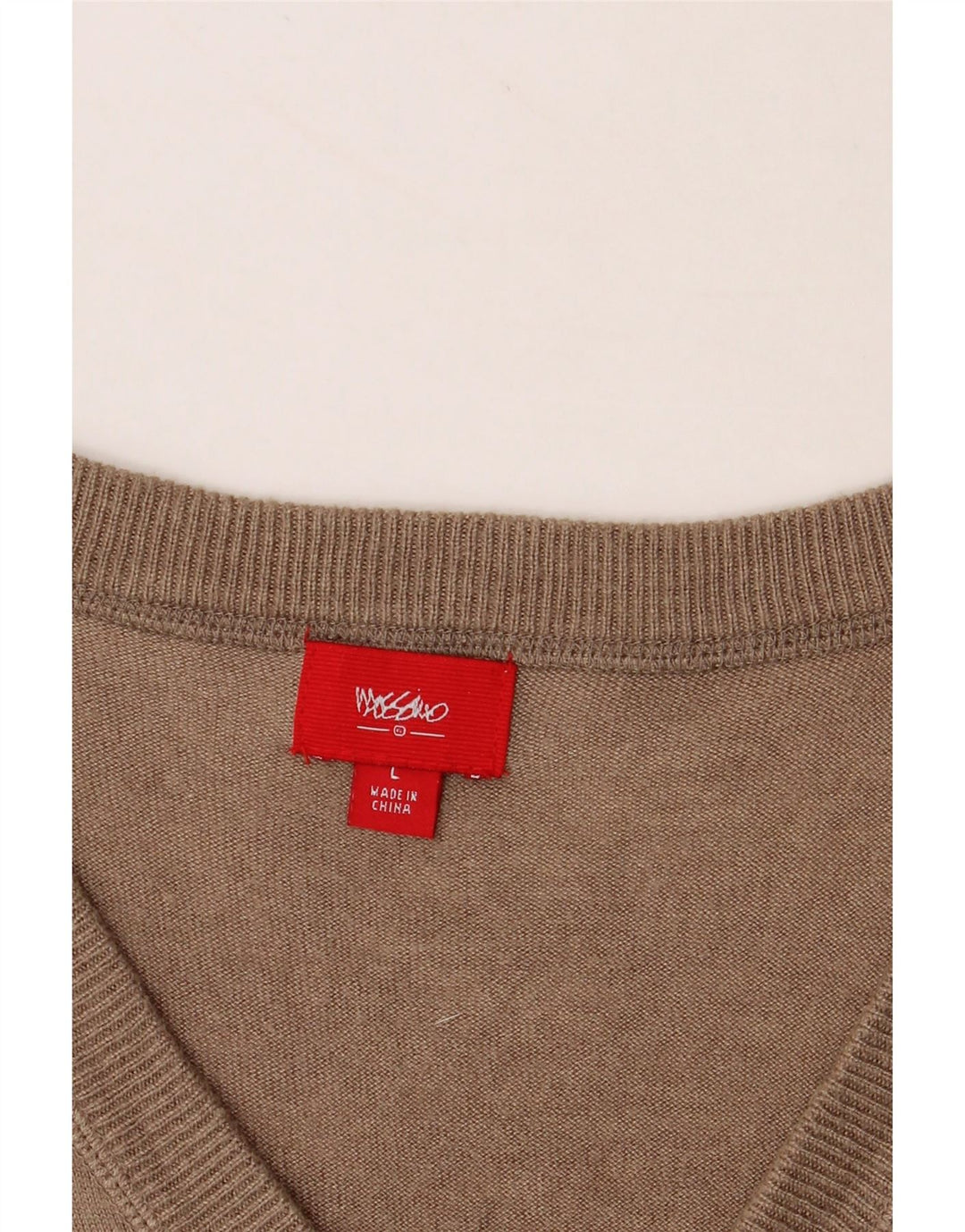 MOSSIMO Womens 3/4 Sleeve Cardigan Sweater UK 14 Large Brown Nylon Vintage Mossimo and Second-Hand Mossimo from Messina Hembry 