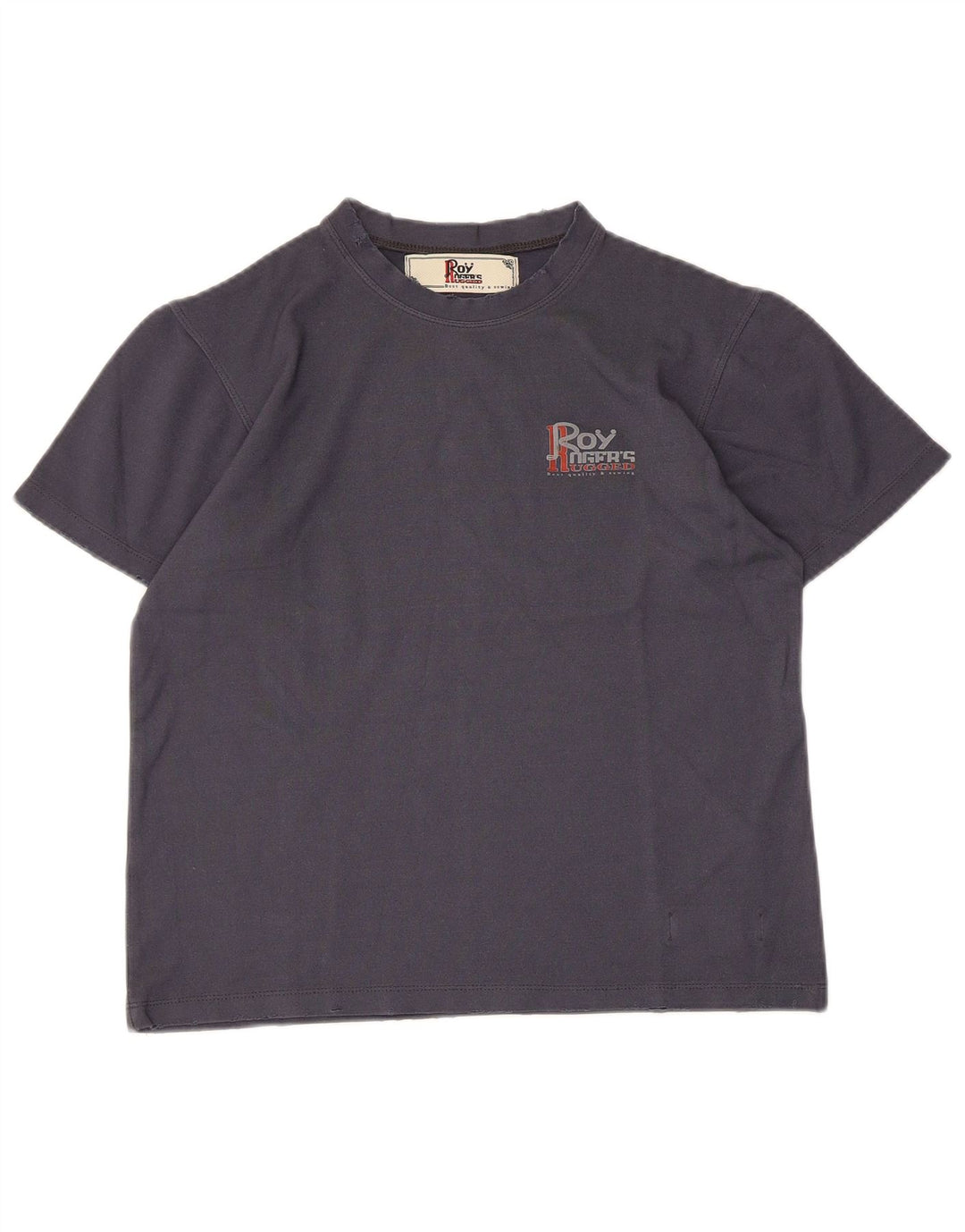 ROY ROGERS Boys Graphic T-Shirt Top 13-14 Years Large Navy Blue Cotton