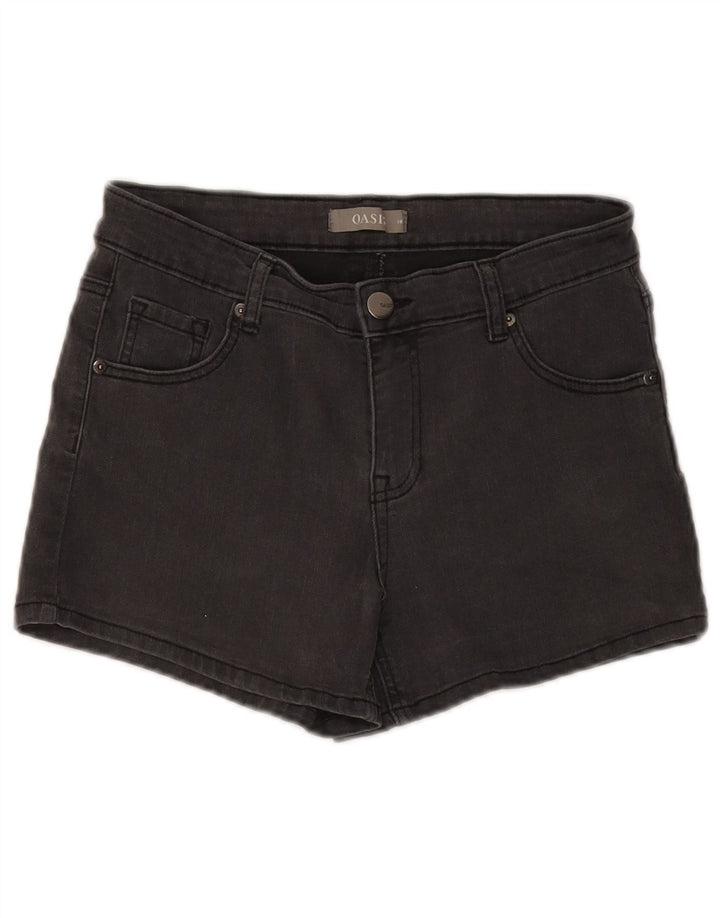 Oasis Womens Denim Shorts UK 10 Small W28 Grey Cotton