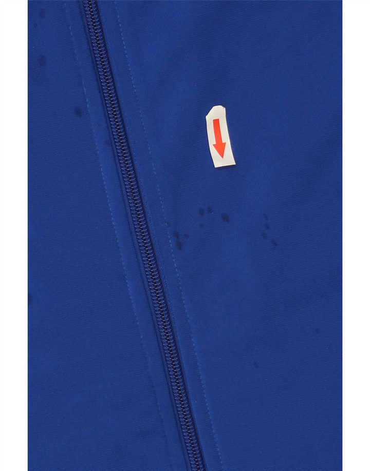 Adidas Boys Graphic Tracksuit Top Jacket 13-14 Years Blue Polyester
