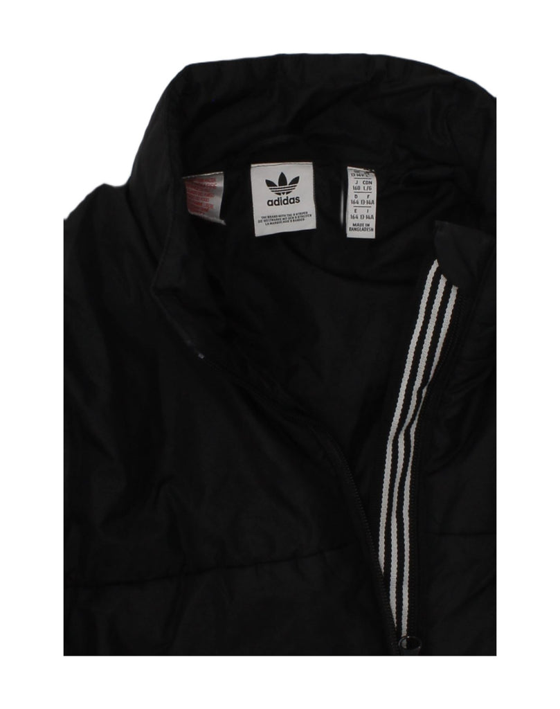 ADIDAS Boys Tracksuit Top Jacket 13-14 Years Black Polyester | Vintage Adidas | Thrift | Second-Hand Adidas | Used Clothing | Messina Hembry 