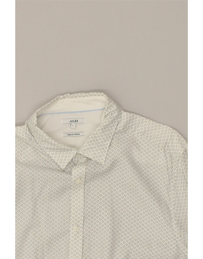 JULES Mens Regular Fit Shirt Large White Cotton | Vintage Jules | Thrift | Second-Hand Jules | Used Clothing | Messina Hembry 