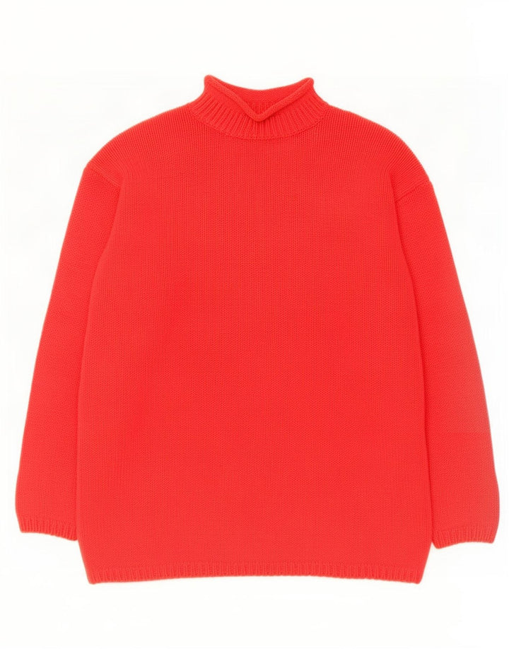 Marks & Spencer Womens Turtle Neck Jumper Sweater UK 14 Large Red