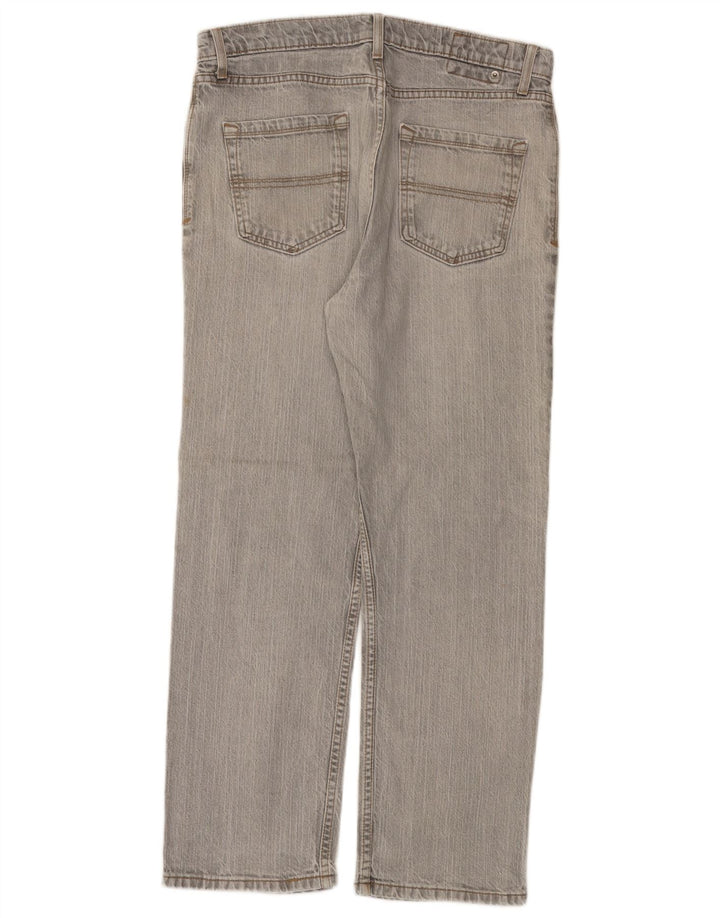 MARKS & SPENCER Mens Regular Fit Straight Jeans W34 L29 Grey Cotton