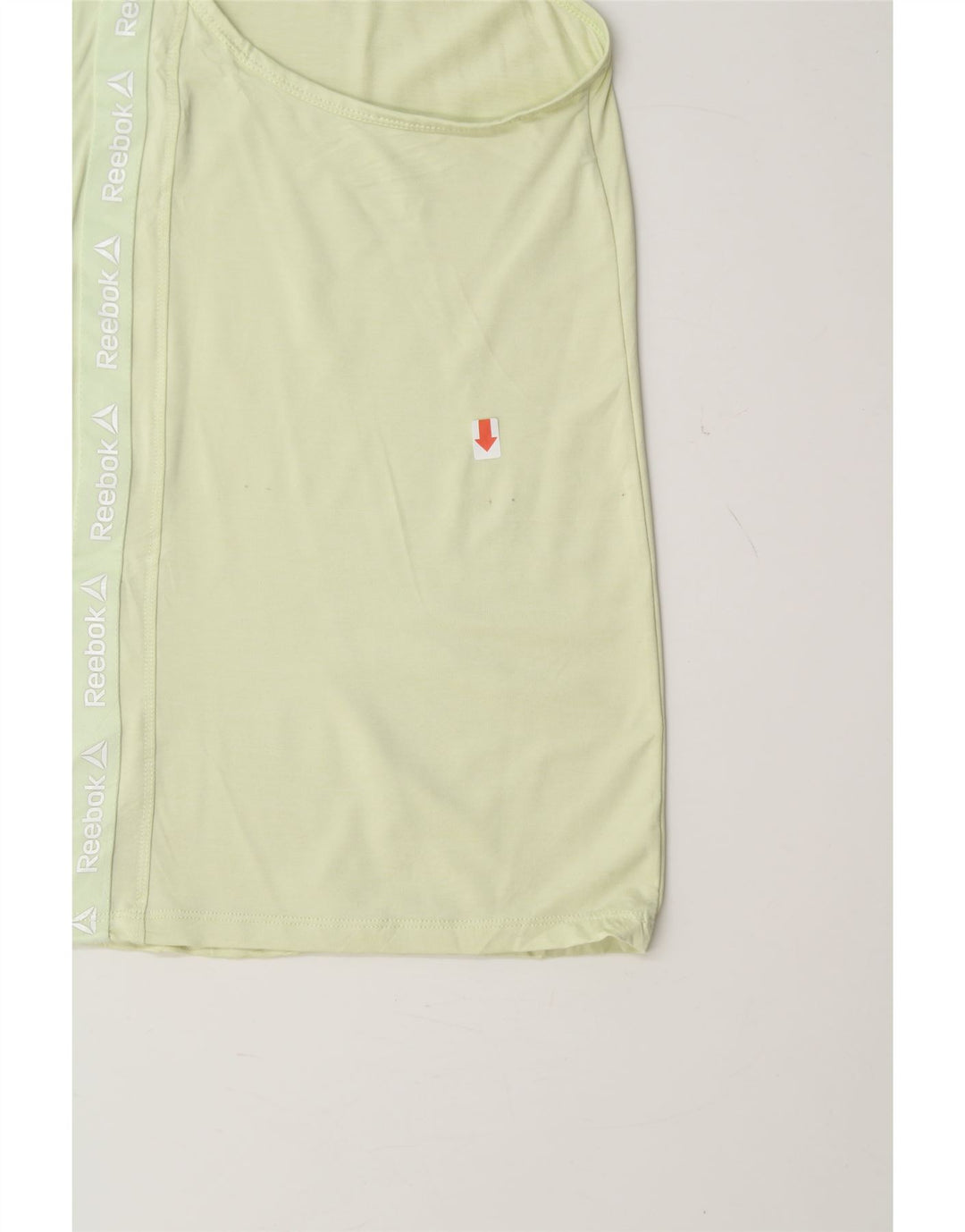 REEBOK Womens Graphic Vest Top UK 14 Medium Yellow Polyester Vintage Reebok and Second-Hand Reebok from Messina Hembry 
