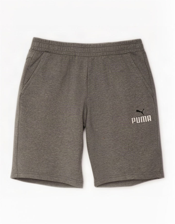 Puma Mens Sport Shorts Large Grey Cotton