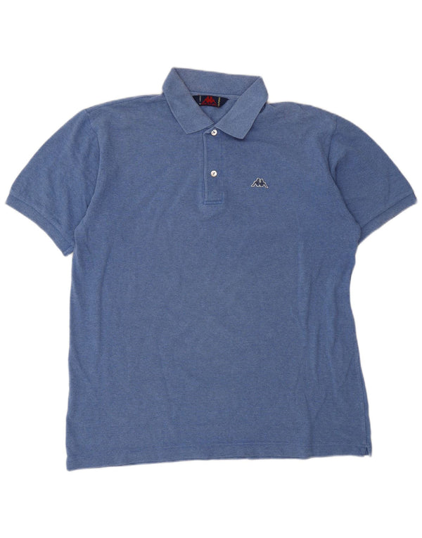 Kappa Mens Polo Shirt Large Blue Cotton