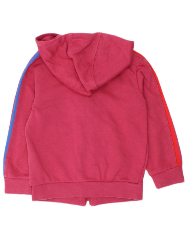 Adidas Baby Girls Graphic Zip Hoodie Sweater 12-18 Months Pink Cotton