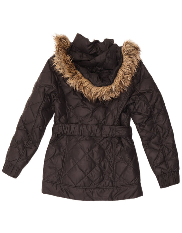 ESPRIT Womens Hooded Padded Jacket UK 10 Small Black