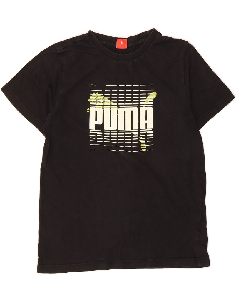 PUMA Boys Graphic T-Shirt Top 13-14 Years  Black Cotton Vintage Puma and Second-Hand Puma from Messina Hembry 