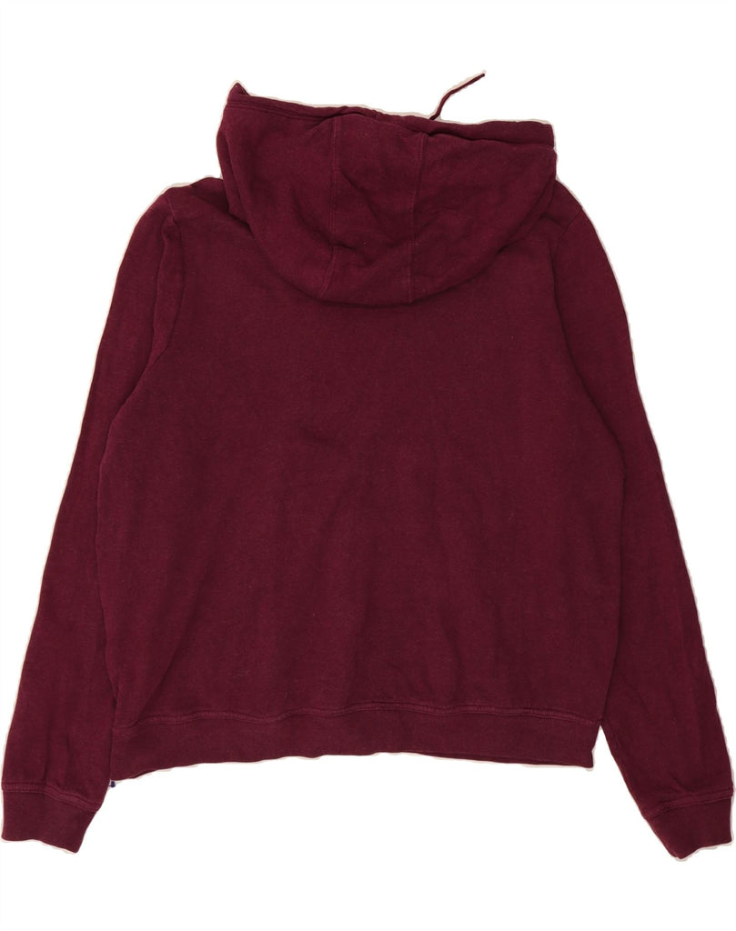 NIKE Womens Graphic Oversized Hoodie Jumper UK 16 Large Maroon Cotton Vintage Nike and Second-Hand Nike from Messina Hembry 