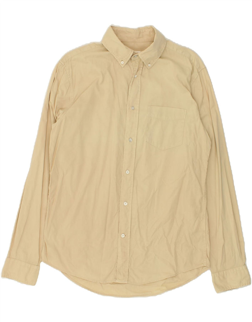 GANT Mens Shirt Size 39 40 Medium Beige Cotton | Vintage Gant | Thrift | Second-Hand Gant | Used Clothing | Messina Hembry 