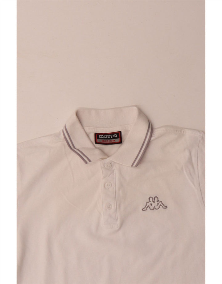 KAPPA Mens Polo Shirt Medium White Cotton