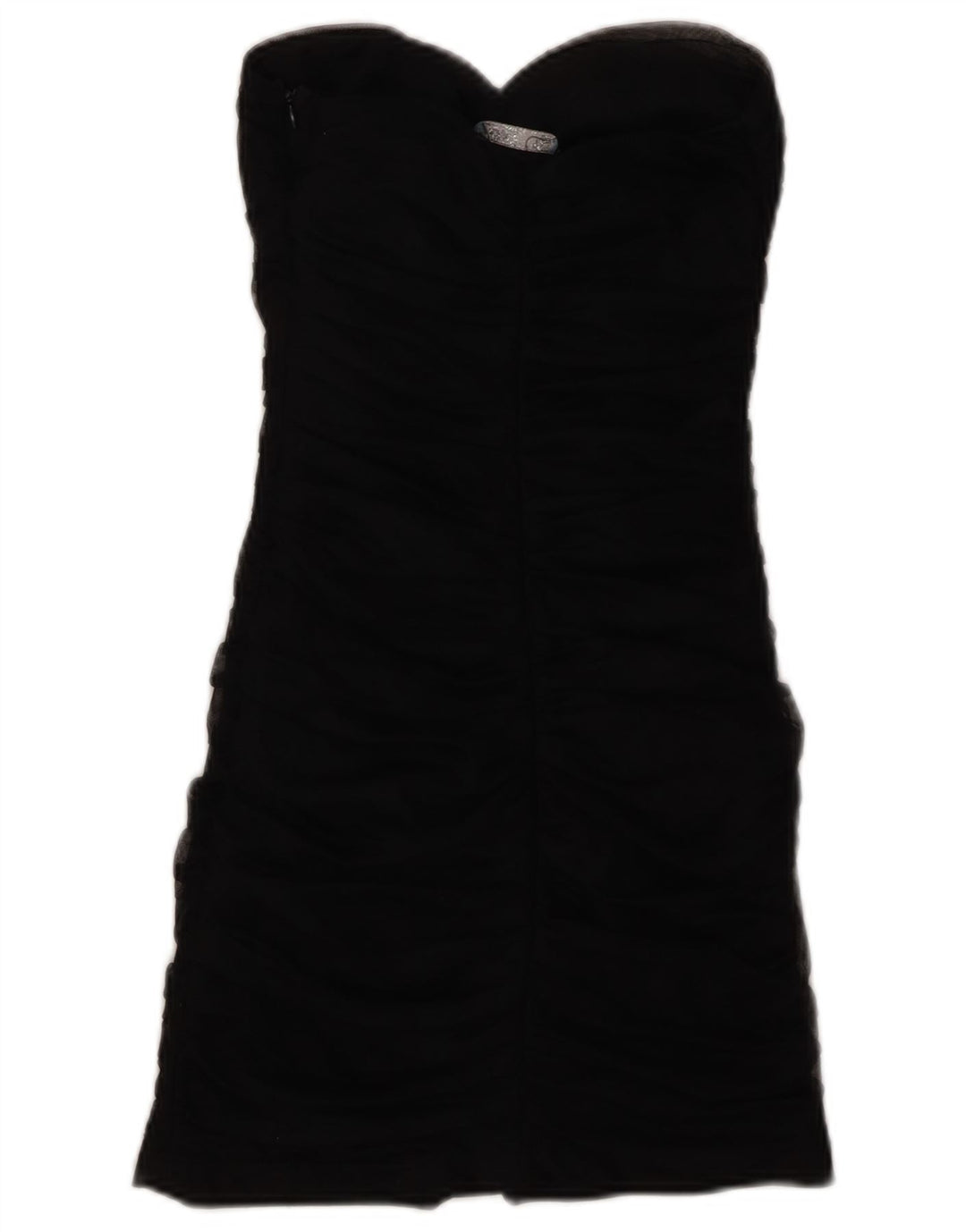 ZARA Womens Strapless Bodycon Dress UK 8 Small Black