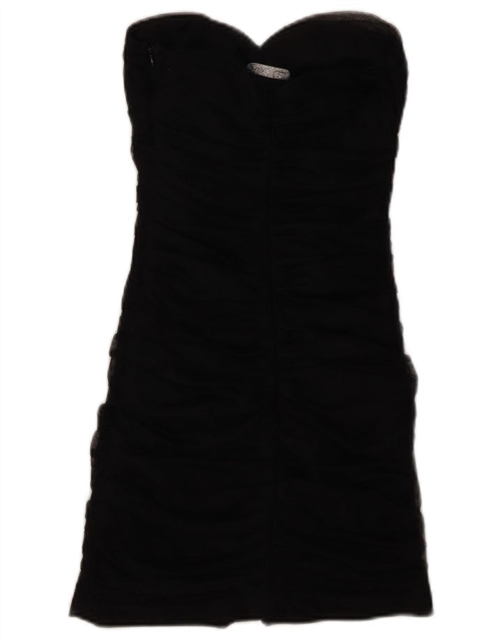 ZARA Womens Strapless Bodycon Dress UK 8 Small Black