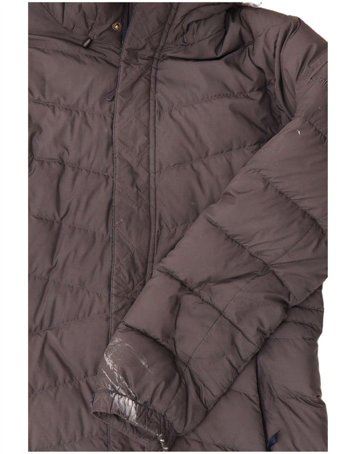BERGHAUS Womens Hooded Padded Jacket UK 16 Large Grey Polyester