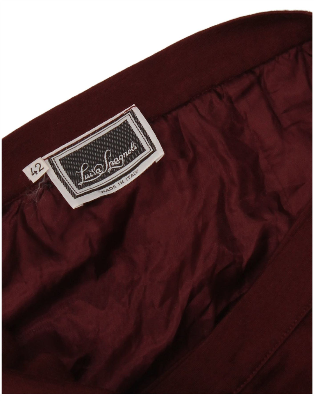 Luisa Spagnoli Womens Wrap Skirt IT 42 Medium W26 Burgundy
