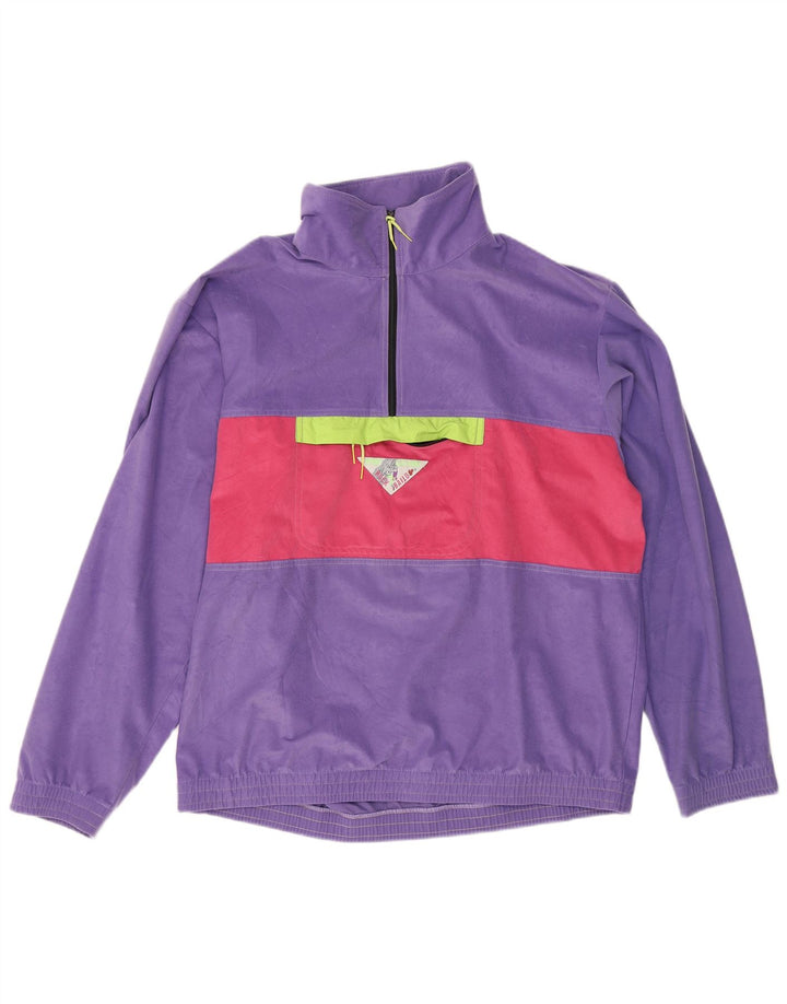 Bailo Mens Pullover Tracksuit Top Jacket IT 52 Large Purple Colourblock